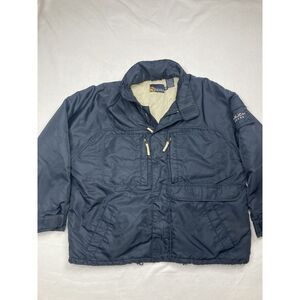 Nautica Blue Heavyweight Long Sleeve Puffer Wind Jacket Mens XL